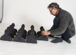 Soldats de grès chamotté noir poilus de grande guerre14 18 Eric Plateau 