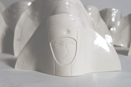 Infirmière porcelaine-14 18 grande guerre-exposition-eric plateau- 